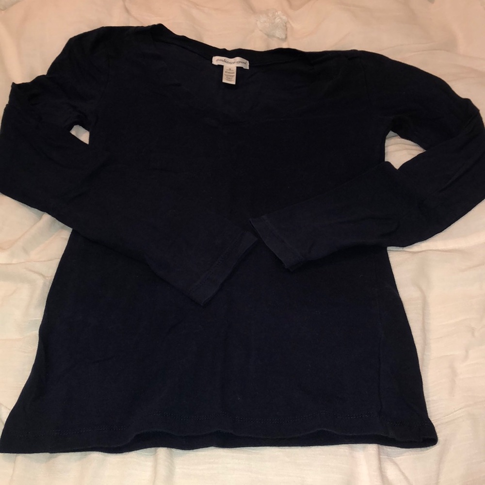 Ambiance apparel navy blue long sleeve SMALL